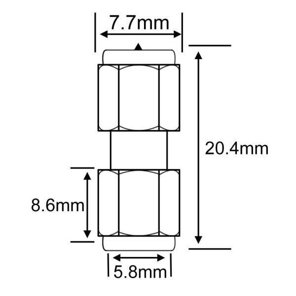 RP-SMA Male to RP-SMA Male RF Coaxial Cable Adapter | High-Performance Signal Connector – Pack of 2