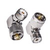 Right Angle UHF Male to UHF Female Adapter | PL-259 to SO-239 90° RF Connector | UHF Elbow Adapter Jointer (Pack of 2) | for Ham Radio, CB, Antennas & RF Systems
