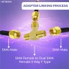 Version 1.0.0 SMA Female to Dual SMA Female RF Coaxial Adapter | SMA Splitter Connector – Pack of 2