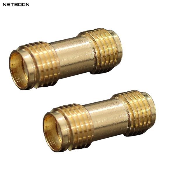 SMA Female to SMA Female Straight Coaxial RF Adapter | 50 Ohm, 6GHz – Pack of 2