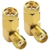 SMA Male to SMA Female Right Angle Coax Adapter | Signal Extension & Space-Saving Installation – Pack of 2
