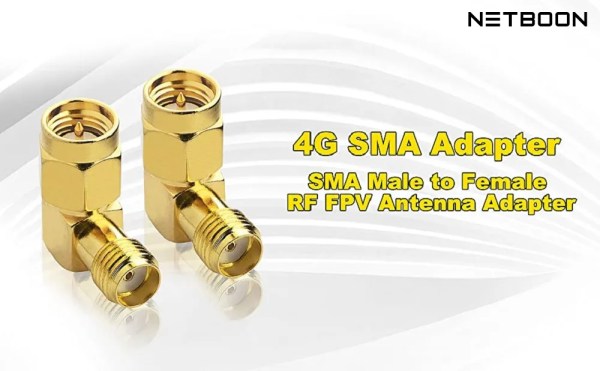 SMA Male to SMA Female Right Angle Coax Adapter | Signal Extension & Space-Saving Installation – Pack of 2