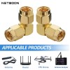 SMA Male to SMA Male Right Angle Coax Adapter | 90° RF Connector for Signal Extension – Pack of 2
