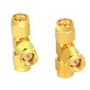 SMA Male to Dual SMA Male RF Adapter | SMA 3-Way Coaxial Splitter | SMA Triple Male Adapter – Pack of 2