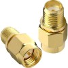 SMA Male to SMA Female RF Coaxial Adapter | SMA to SMA Connector | 50 Ohm Straight Jack Coupler - Pack of 2