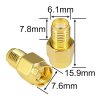 SMA Male to SMA Female RF Coaxial Adapter | SMA to SMA Connector | 50 Ohm Straight Jack Coupler - Pack of 2