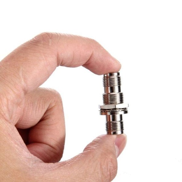 TNC Female to TNC Female Bulkhead Adapter Converter – RF Coaxial Straight Connector - Pack of 2