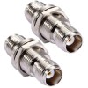 TNC Female to TNC Female Bulkhead Adapter Converter – RF Coaxial Straight Connector - Pack of 2