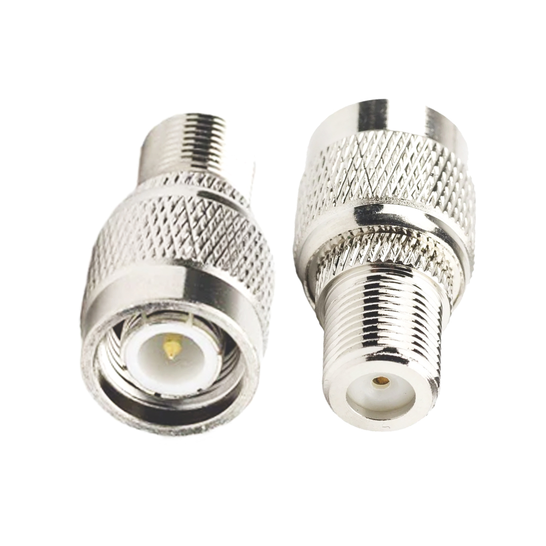 TNC Male to F Type Female Adapter – TNC to F Connector Converter (Pack of 2) | Coaxial RF Adapter | High-Quality Build