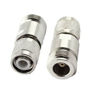 TNC Male to N Female Adapter | Pack of 2 | RF Coaxial Connector | 50 Ohm TNC to N-Type Converter for Antenna