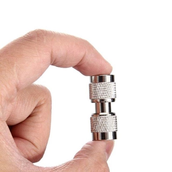 TNC Male to TNC Male Adapter (3) TNC Male to TNC Male Adapter Converter – RF Coaxial Straight Connector | High-Frequency, Low-Loss - Pack of 2