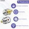 UHF Female to SMA Female Adapter | Coaxial RF Connector | SO-239 to SMA-F Straight Adapter (Pack of 2)