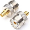UHF Female to SMA Female Adapter | Coaxial RF Connector | SO-239 to SMA-F Straight Adapter (Pack of 2)