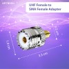 UHF Female to SMA Female Adapter | Coaxial RF Connector | SO-239 to SMA-F Straight Adapter (Pack of 2)