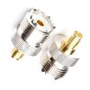 UHF Female to SMA Female Adapter | Coaxial RF Connector | SO-239 to SMA-F Straight Adapter (Pack of 2) | for Ham Radio, Antennas, RF Equipment & Wireless Devices