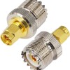 UHF Female to SMA Male Adapter | SO-239 to SMA-M Coaxial RF Connector - (Pack of 2)