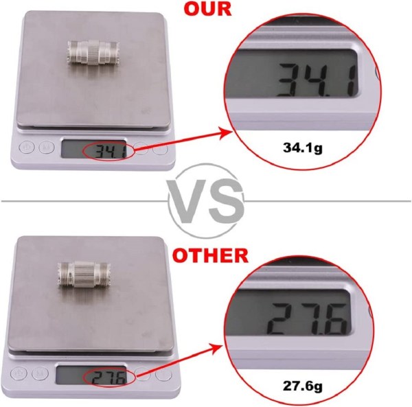 UHF Female to UHF Female Adapter | SO-239 Coaxial RF Connector | Female-to-Female Jointer Coupler (Pack of 2)
