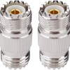 UHF Female to UHF Female Adapter | SO-239 Coaxial RF Connector | Female-to-Female Jointer Coupler (Pack of 2)