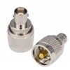 UHF Male to BNC Female Adapter | PL-259 to BNC RF Coax Connector | UHF to BNC Jointer - Pack of 2