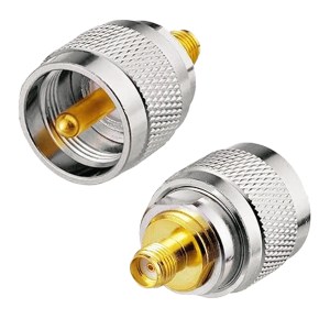UHF Male to SMA Female Adapter | PL-259 to SMA-F Coax Connector | RF Coaxial Converter – Pack of 2