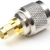 UHF Male to SMA Male RF Coax Adapter | PL-259 to SMA-M Connector | UHF to SMA Male Converter - Pack of 2