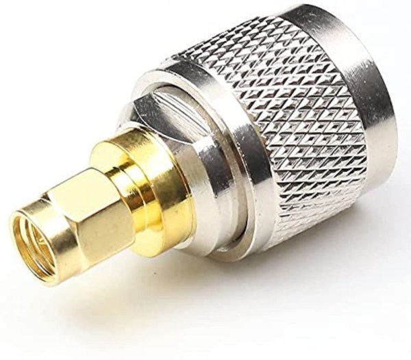 UHF Male to SMA Male RF Coax Adapter | PL-259 to SMA-M Connector | UHF to SMA Male Converter - Pack of 2
