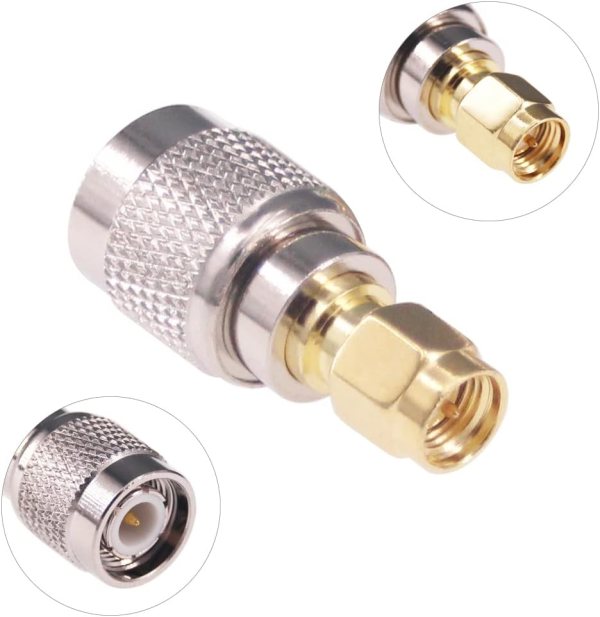 TNC Male to SMA Male Adapter TNC to SMA Straight Coaxial Jack Connector