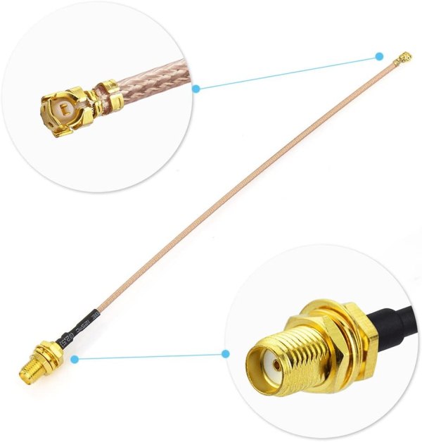 GPS Magnetic Navigation Antenna with SMA Male Connector | Includes 15cm UFL to SMA Female RG316 Coaxial Cable