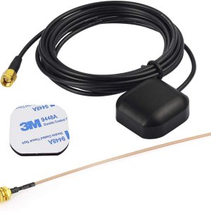GPS Magnetic Navigation Antenna with SMA Male Connector | Includes 15cm UFL to SMA Female RG316 Coaxial Cable