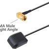 GPS Magnetic Antenna | External Navigation Antenna with Right Angle SMA Male Connector