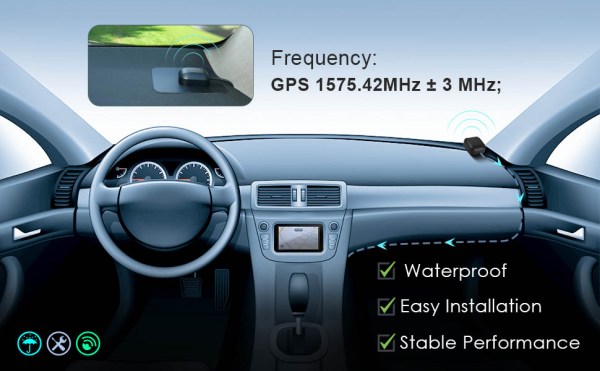 GPS Magnetic Navigation Antenna with SMA Male Connector | Includes 15cm UFL to SMA Female RG316 Coaxial Cable