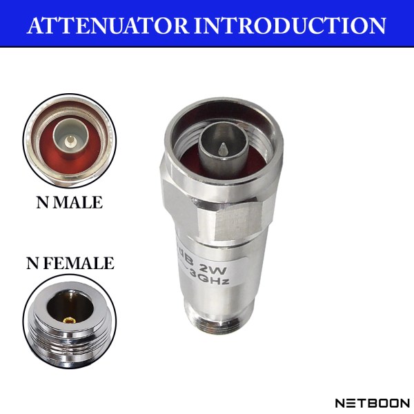 Atténuateur RF 100W 20dB DC-3 GHz 50 Ohms - Lot De 4, Faible VSWR, Pour Applications Haute Puissance - 7