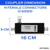 5G Directional 10dB Coupler | Combiner for Antenna, Coax Cables, RF Applications-698-4000MHz
