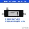 Two Way N Female Type 5dB Coupler | 5G Splitter for Coaxial Cable and RF Equipments- 690-3800MHz