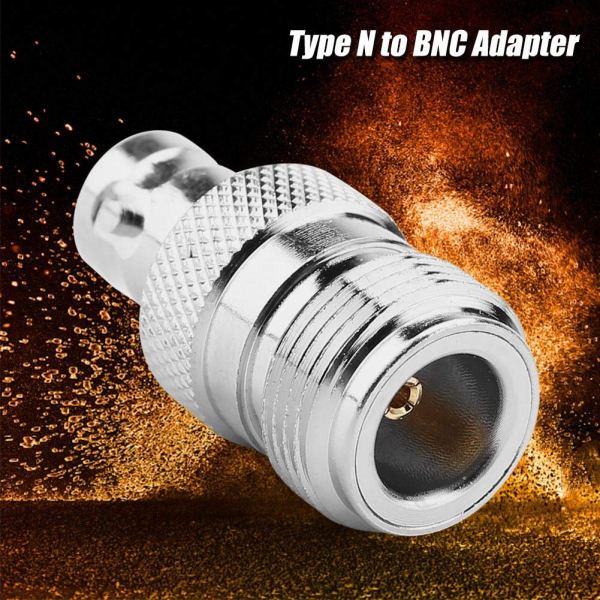 BNC Female to N Female Adapter | RF Coaxial Connector | N-Type to BNC Coupler - Pack of 2