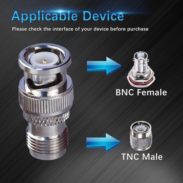 BNC Male to TNC Female Adapter