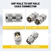 UHF Male to UHF Male Adapter | PL-259 to PL-259 Coaxial RF Connector | Male-to-Male UHF Jointer | RF Type Converter (Pack of 2)