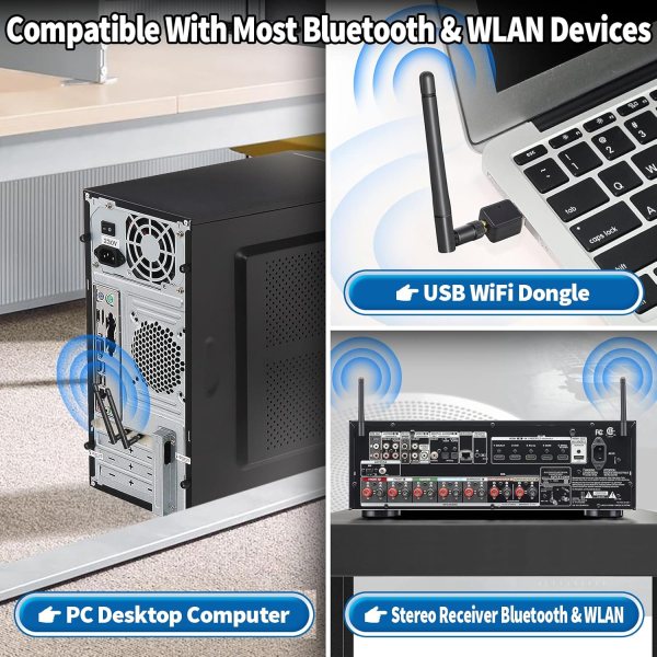 3dBi RP-SMA Male Rubber Duck WiFi Antenna | 2.4GHz Wireless Antenna for Router, USB Adapter, IP Camera – Pack of 2