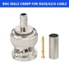 BNC Male Connector for Coaxial Cable LMR200, HLF200, RG 58 Coaxial Cable - PACK OF 2
