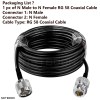 N FEMLAE TO N MALE RG 58 PACKAGING Low Loss RG 58 Jumper Cable with N Male to N Female Connector