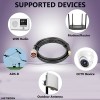 SMA Male to N Male RG 58 Cable 3 RG 58 Copper Jumper Coax Cable with SMA Male to N Male Connector for ADS-B/GPS Antenna/Surge Arrester/Mobile Signal Booster