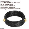 SMA Male to SMA Male RG 58 Coaxial Cable4 Ultra Low Loss 50 Ohm RG 58 Coax Jumper Cable with SMA Male to SMA Male | SMA to SMA Male Connector