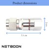 UHF male clamp connector for cable 2nd UHF Male Clamp Coaxial Connector | PL259 RF Plug for 1/2" Half inch Feeder Cable - PACK OF 2