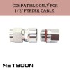 UHF male clamp connector for cable 3rd UHF Male Clamp Coaxial Connector | PL259 RF Plug for 1/2" Half inch Feeder Cable - PACK OF 2