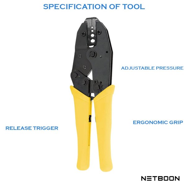 Crimping Tool for Cable LMR300, HLF300, LMR200, HLF200, RG58, RG59, RG142, LMR195, RG400, RG223, RG62, LMR240 Coaxial Cable Crimper Plier