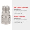 N Male to UHF Female RF Coaxial Adapter | UHF Female to N Male Jointer | Pack of 2
