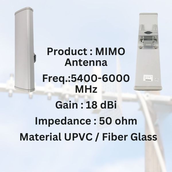 MIMO Outdoor 18dBi Sector Antenna for Base Station with N Female Type Connector-5400-6000MHz