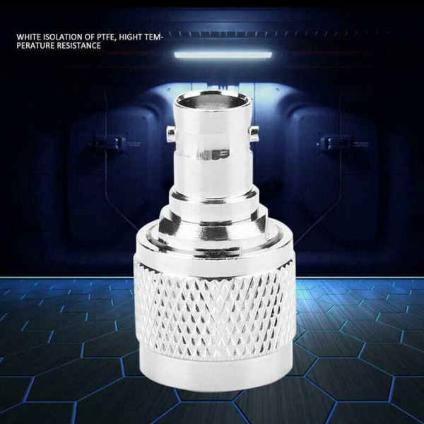 N Male to BNC Female RF Coaxial Adapter | BNC Jack to N Plug Connector | Pack of 2