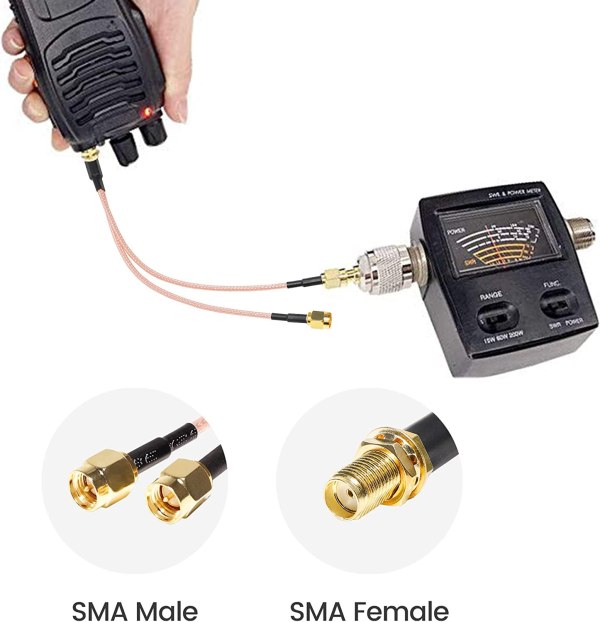 SMA Female to Dual SMA Male Y Type RG 316 Coaxial Extension Cable- 15cm