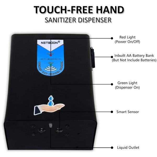Sanitizer Dispenser 3 Wall Mounted Touch-Free Hand Sanitizer Machine Stainless Steel Dispenser